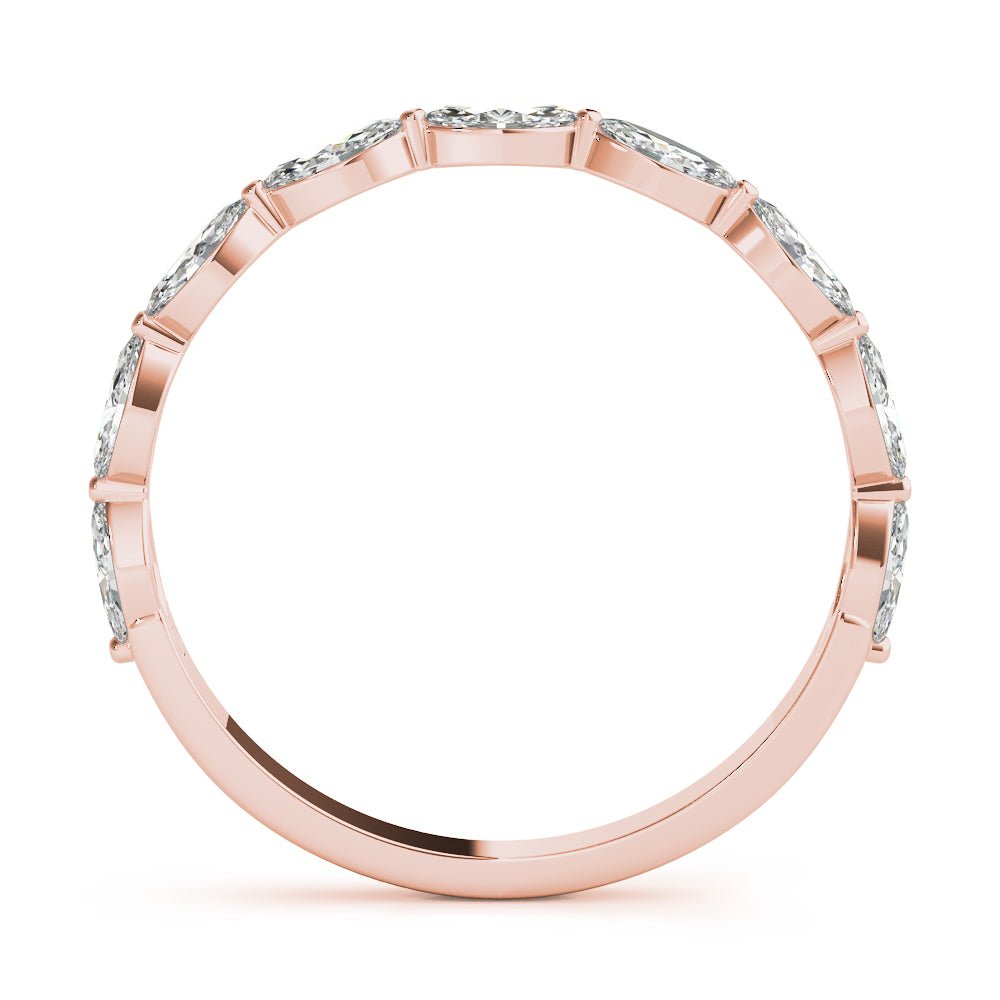 0.63CTW 14K Gold Marquise Cut Multi - Stone Slim Diamond Band - Diamond Ring - Design Jewellers Edmonton