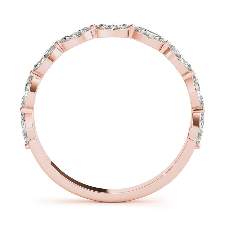 0.63CTW 14K Gold Marquise Cut Multi - Stone Slim Diamond Band - Diamond Ring - Design Jewellers Edmonton