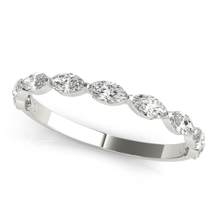 0.63CTW 14K Gold Marquise Cut Multi - Stone Slim Diamond Band - Diamond Ring - Design Jewellers Edmonton