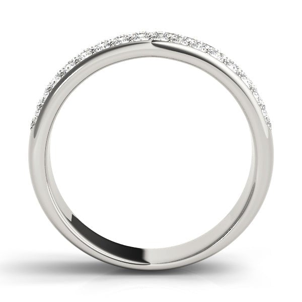 0.63CTW 14K Gold Multi - Row Pave Diamond Band - Diamond Ring - Design Jewellers Edmonton