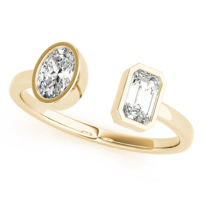 0.65CT Oval & Emerald Fashion Ring - Fashion Ring - Design Jewellers Edmonton