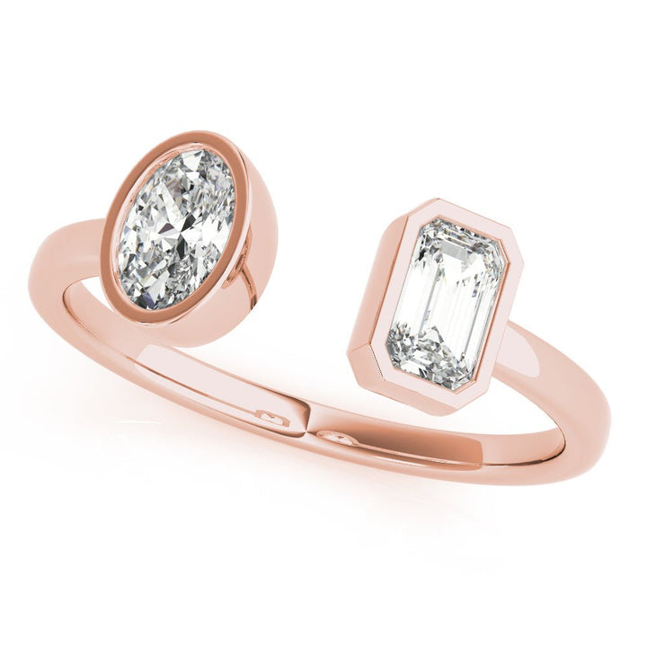 0.65CT Oval & Emerald Fashion Ring - Fashion Ring - Design Jewellers Edmonton