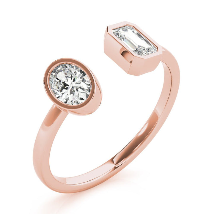 0.65CT Oval & Emerald Fashion Ring - Fashion Ring - Design Jewellers Edmonton