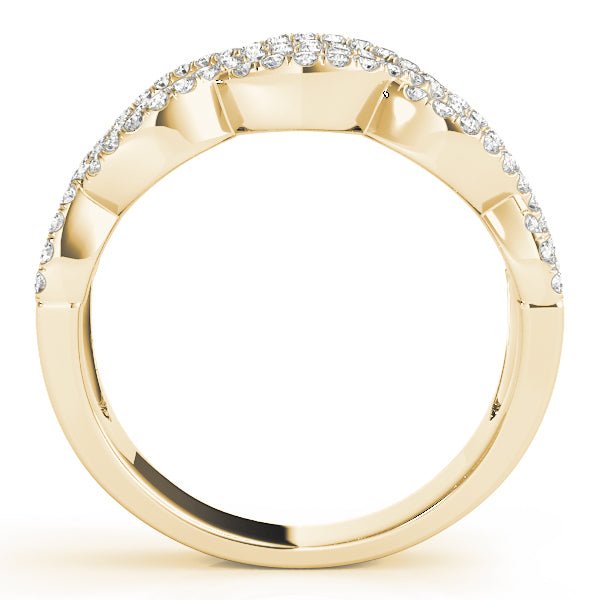 0.65CTW 14K Gold Multi Row Wavy Figure 8 Diamond Band Design - Past, Present, Future - Design Jewellers Edmonton