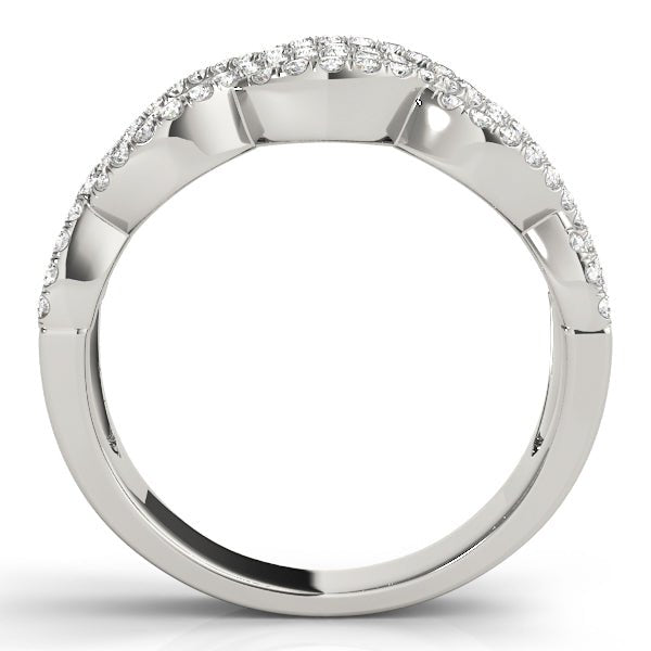 0.65CTW 14K Gold Multi Row Wavy Figure 8 Diamond Band Design - Past, Present, Future - Design Jewellers Edmonton