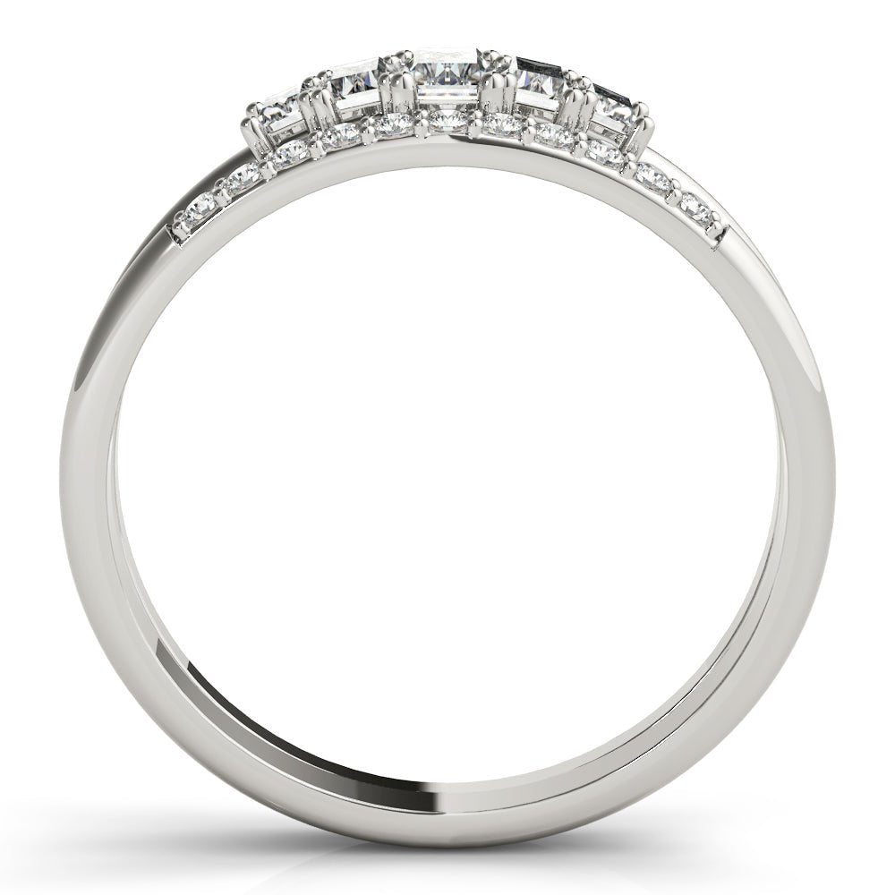 0.68CT Fashion Ring Round & Straight Baguett - Fashion Ring - Design Jewellers Edmonton