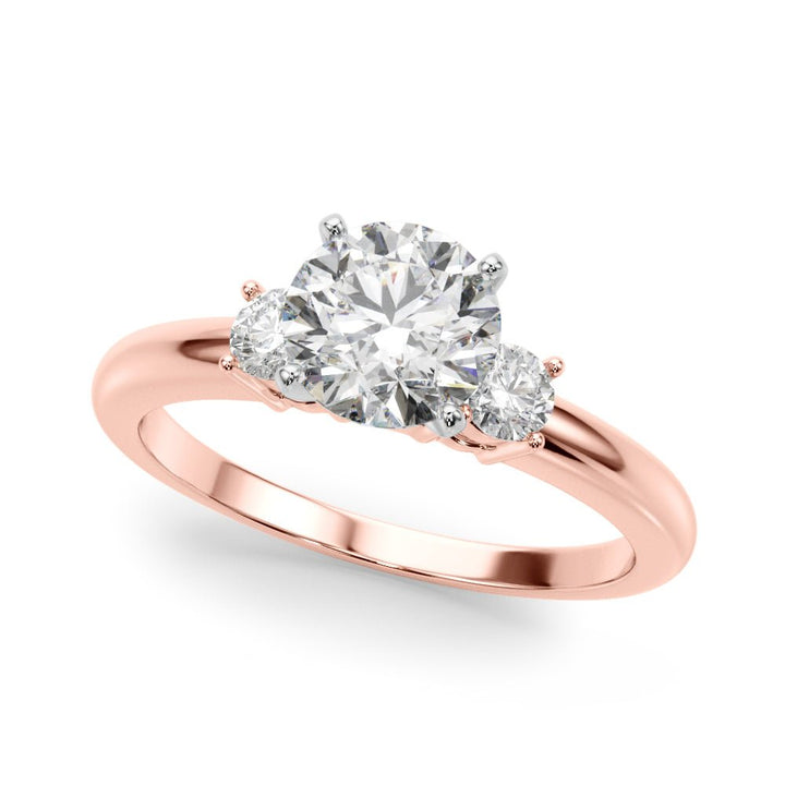 0.70CTW 14K Gold Ladies 3 Stone Past, Present, Round Brilliant Cut Diamond Ring - Past, Present, Future - Design Jewellers Edmonton