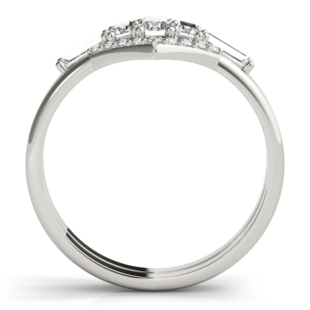 0.73CT V-Shaped Round & Baguette Ring - Fashion Ring - Design Jewellers Edmonton