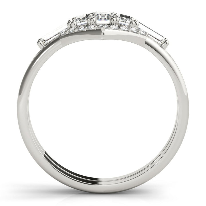 0.73CT V-Shaped Round & Baguette Ring - Fashion Ring - Design Jewellers Edmonton