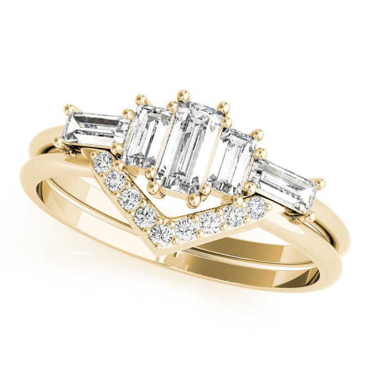 0.73CT V-Shaped Round & Baguette Ring - Fashion Ring - Design Jewellers Edmonton