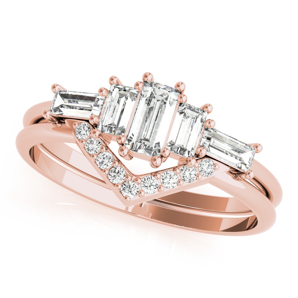 0.73CT V-Shaped Round & Baguette Ring - Fashion Ring - Design Jewellers Edmonton