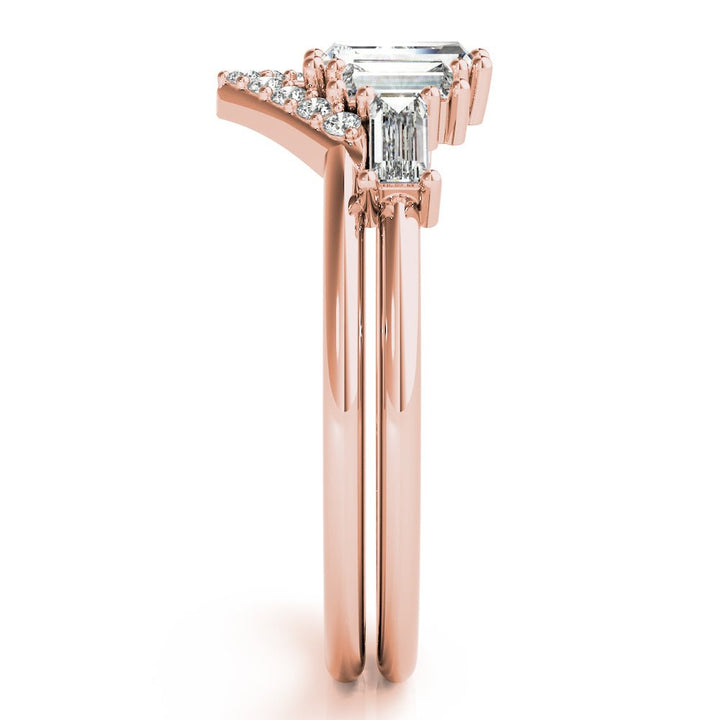 0.73CT V-Shaped Round & Baguette Ring - Fashion Ring - Design Jewellers Edmonton