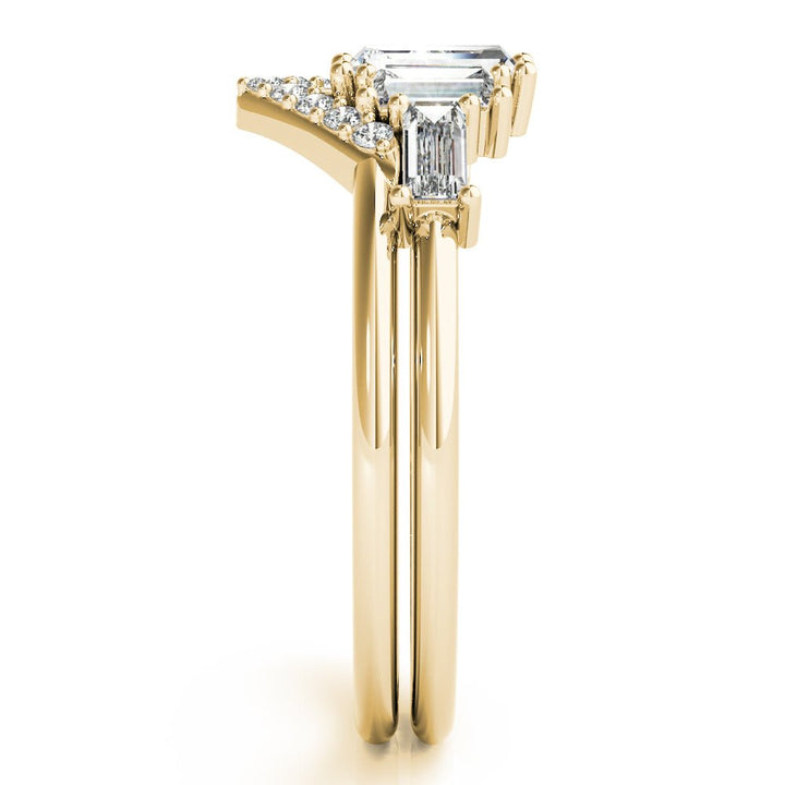 0.73CT V-Shaped Round & Baguette Ring - Fashion Ring - Design Jewellers Edmonton