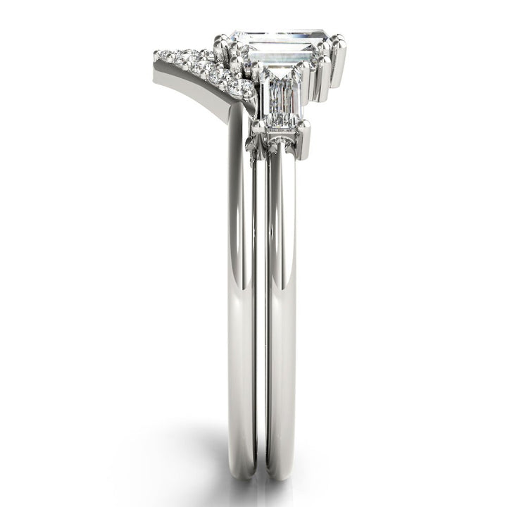 0.73CT V-Shaped Round & Baguette Ring - Fashion Ring - Design Jewellers Edmonton