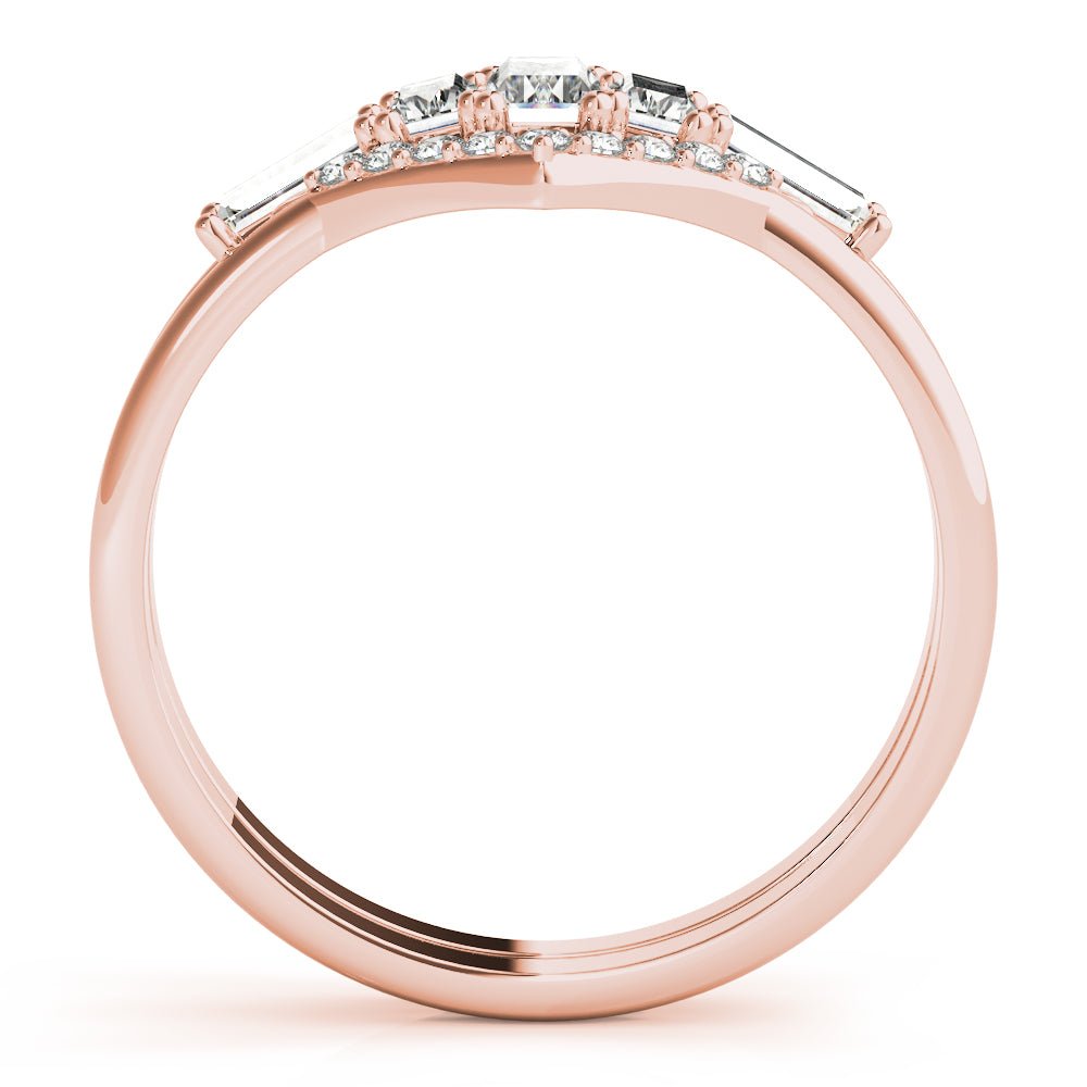 0.73CT V-Shaped Round & Baguette Ring - Fashion Ring - Design Jewellers Edmonton
