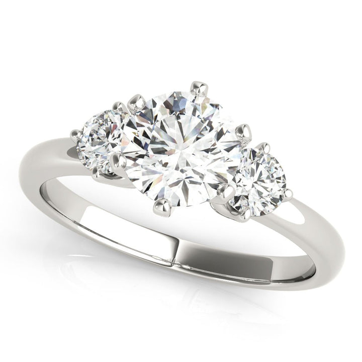 0.75CTW 14K Gold Ladies 3 Stone Past, Present, Round Brilliant Cut Diamond Ring - Past, Present, Future - Design Jewellers Edmonton