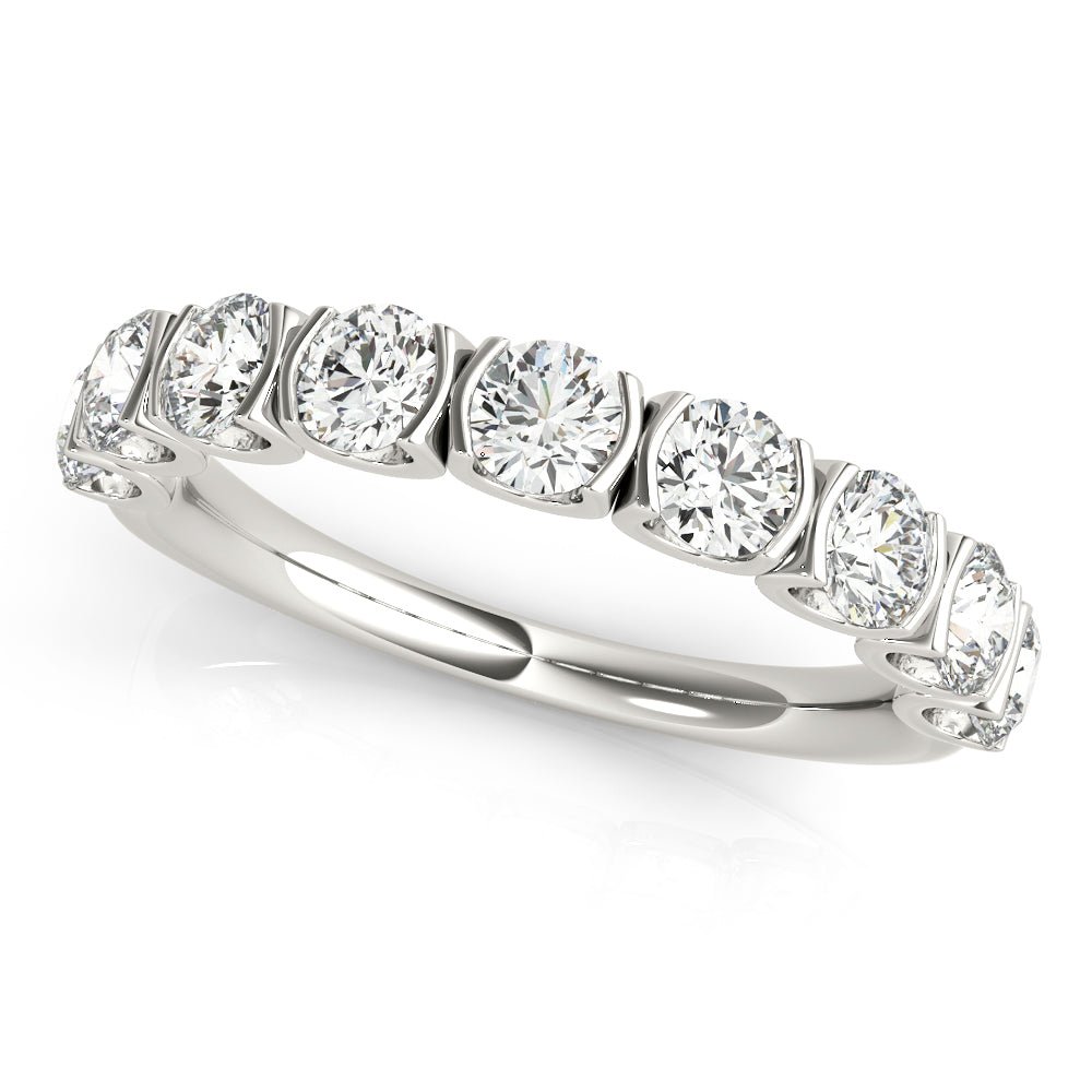 0.75CTW 14K  Gold Round Brilliant Cut Multi Stone Diamond Band