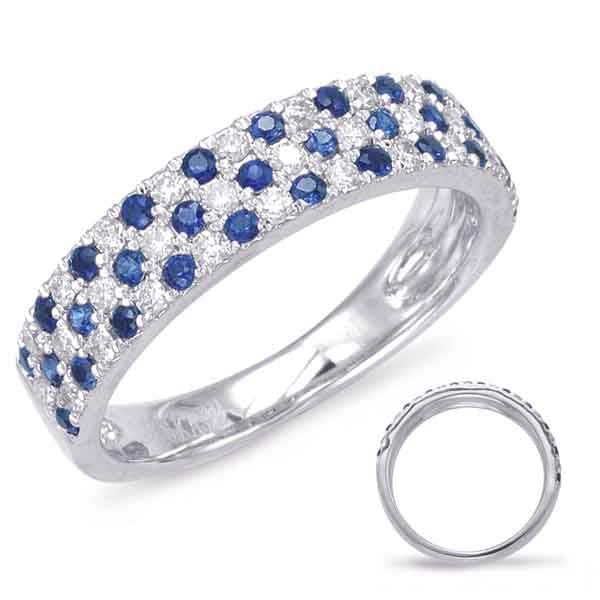 0.80 ctw. WHITE GOLD SAPPHIRE & DIAMOND RING