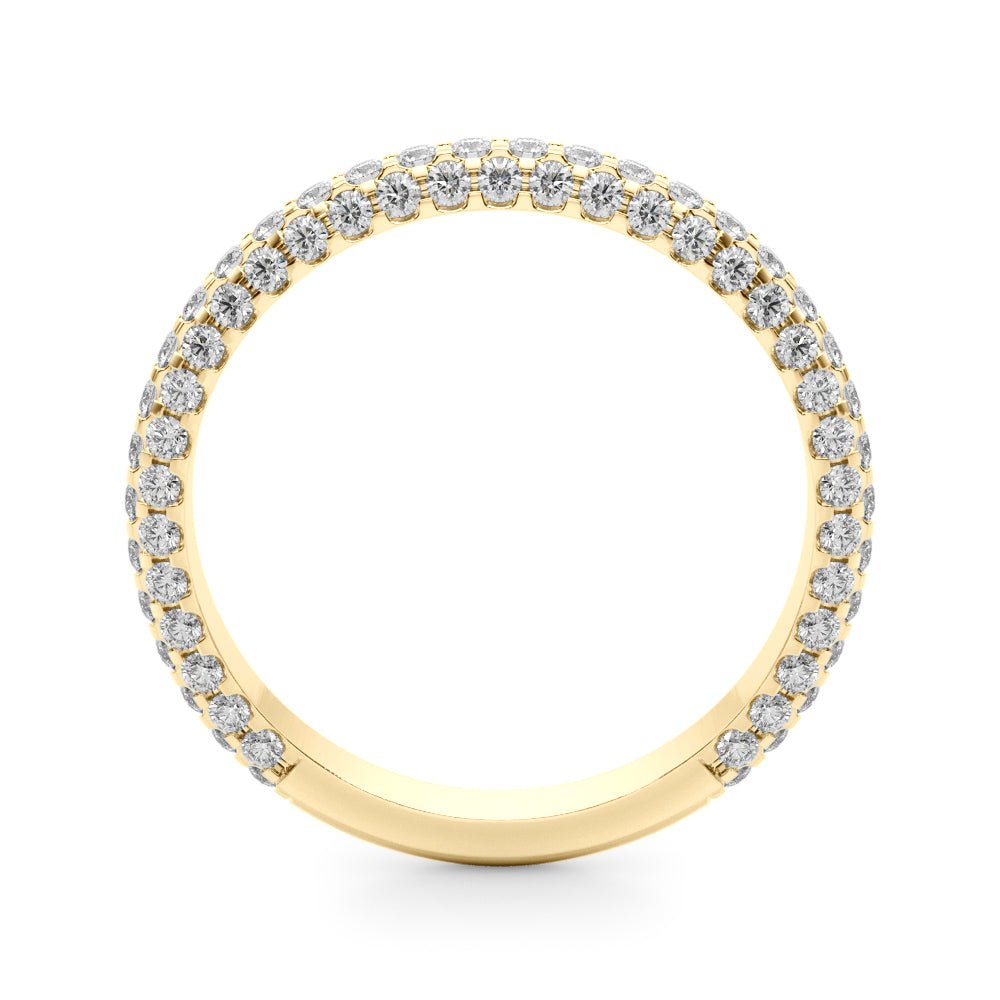 0.84CTW 14K Gold Pave Design Multi Row Diamond Band - Diamond Ring - Design Jewellers Edmonton