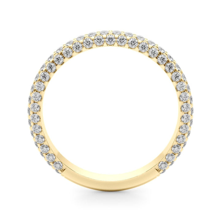 0.84CTW 14K Gold Pave Design Multi Row Diamond Band - Diamond Ring - Design Jewellers Edmonton