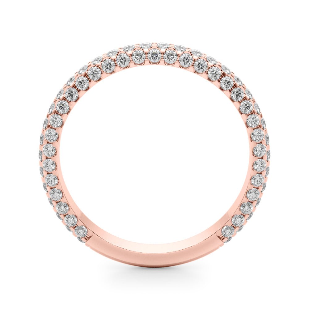 0.84CTW 14K Gold Pave Design Multi Row Diamond Band - Diamond Ring - Design Jewellers Edmonton