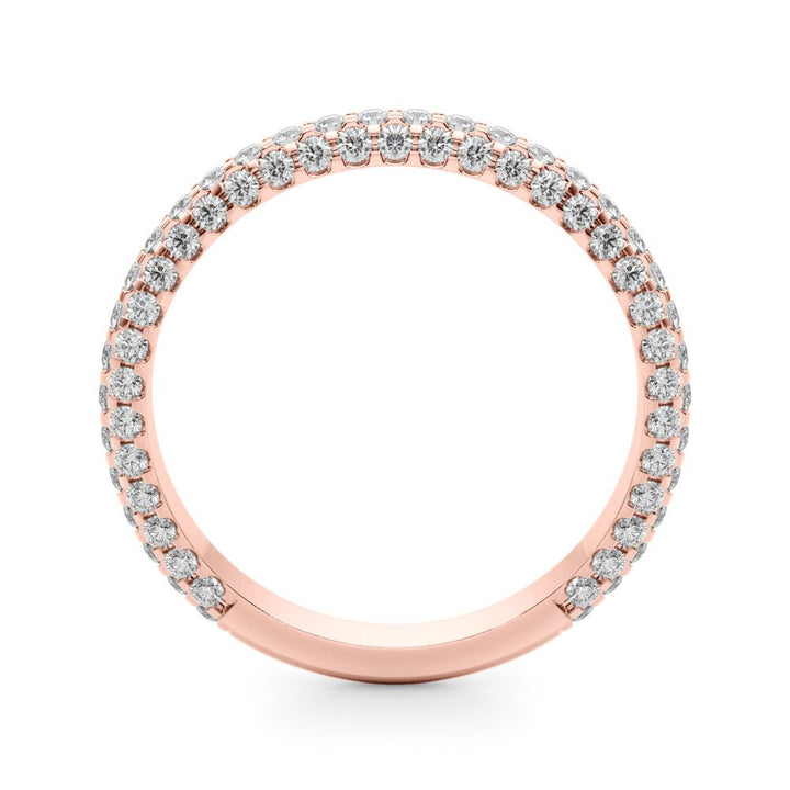 0.84CTW 14K Gold Pave Design Multi Row Diamond Band - Diamond Ring - Design Jewellers Edmonton