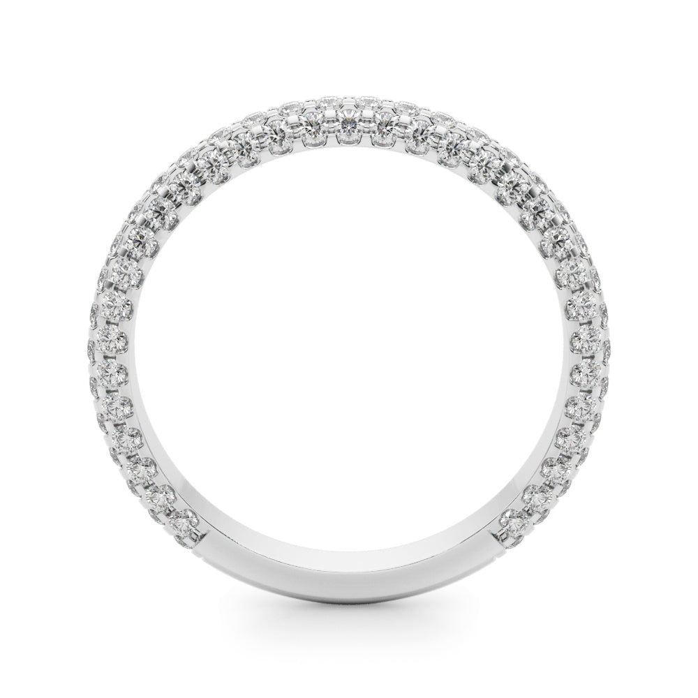 0.84CTW 14K Gold Pave Design Multi Row Diamond Band - Diamond Ring - Design Jewellers Edmonton
