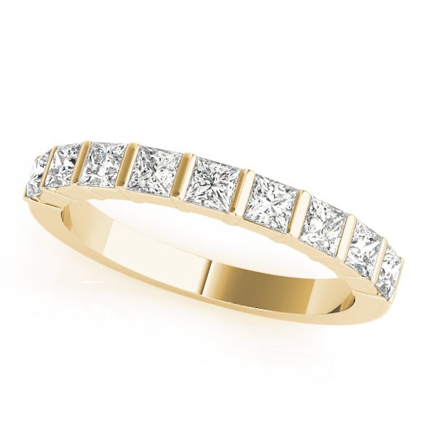 0.90CTW 14K Gold Princess Cut Bar Set Multi - Stone Diamond Band - Diamond Ring - Design Jewellers Edmonton