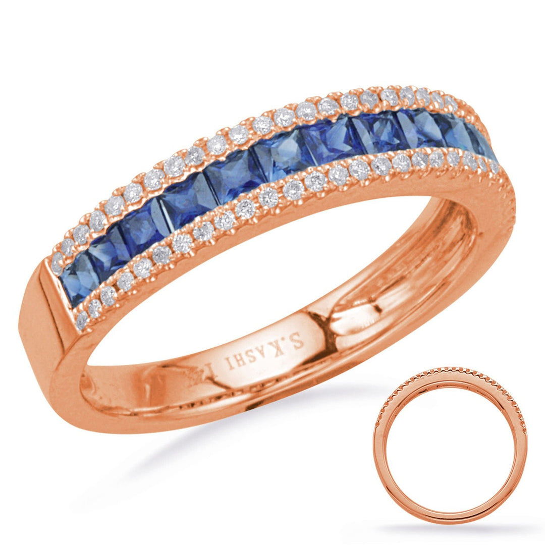 0.91 ctw. MODERN GOLD SAPPHIRE & DIAMOND RING - Luxury Rings - Design Jewellers Edmonton
