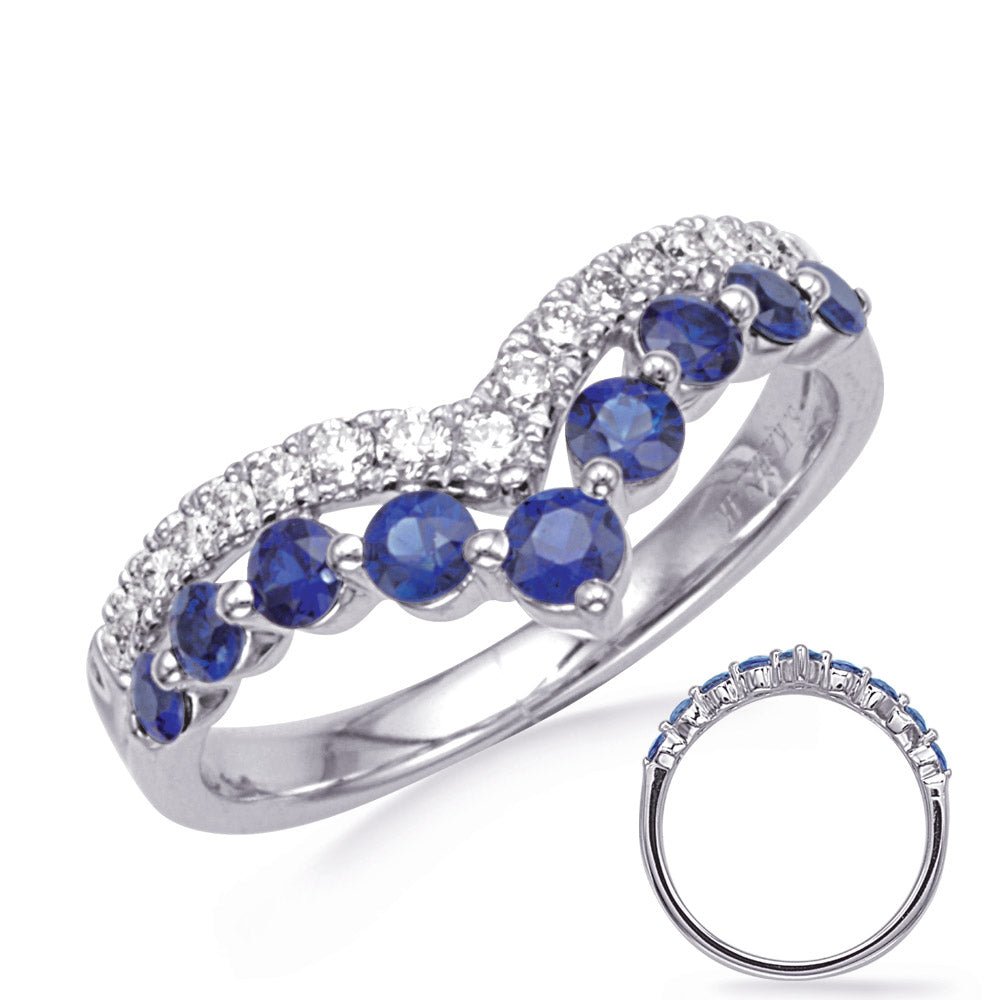 1.00 CTW. 14K WHITE GOLD SAPPHIRE & DIAMOND RING