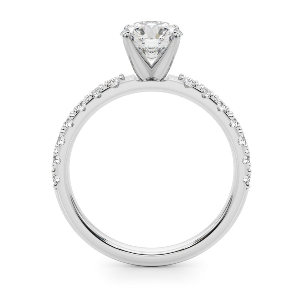 1.00CT 14K Classic Diamond Engagement Ring Accented With Additional Diamonds - Luxury Rings - Design Jewellers Edmonton