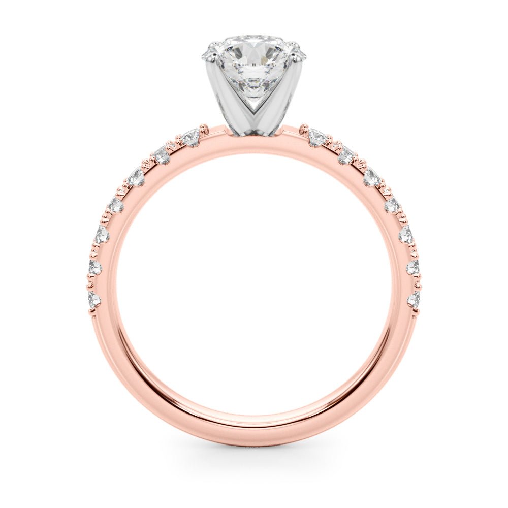 1.00CT 14K Classic Diamond Engagement Ring Accented With Additional Diamonds - Luxury Rings - Design Jewellers Edmonton