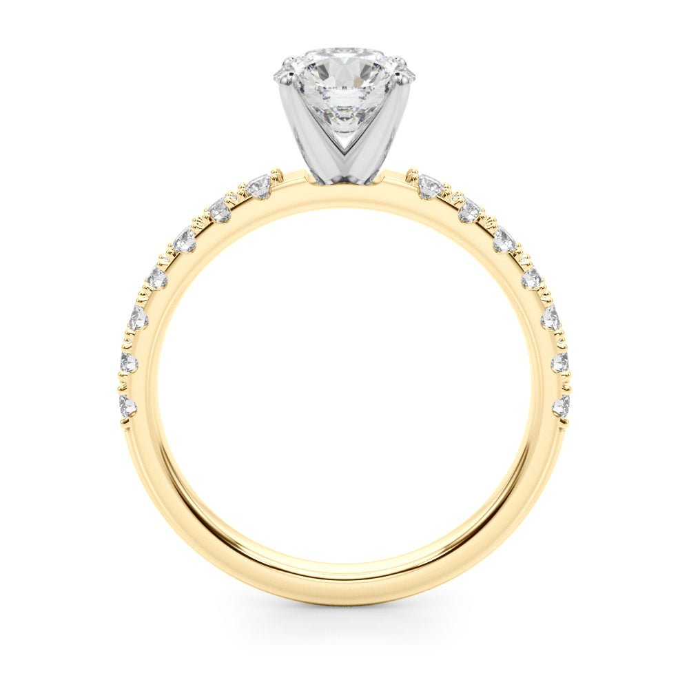 1.00CT 14K Classic Diamond Engagement Ring Accented With Additional Diamonds - Luxury Rings - Design Jewellers Edmonton