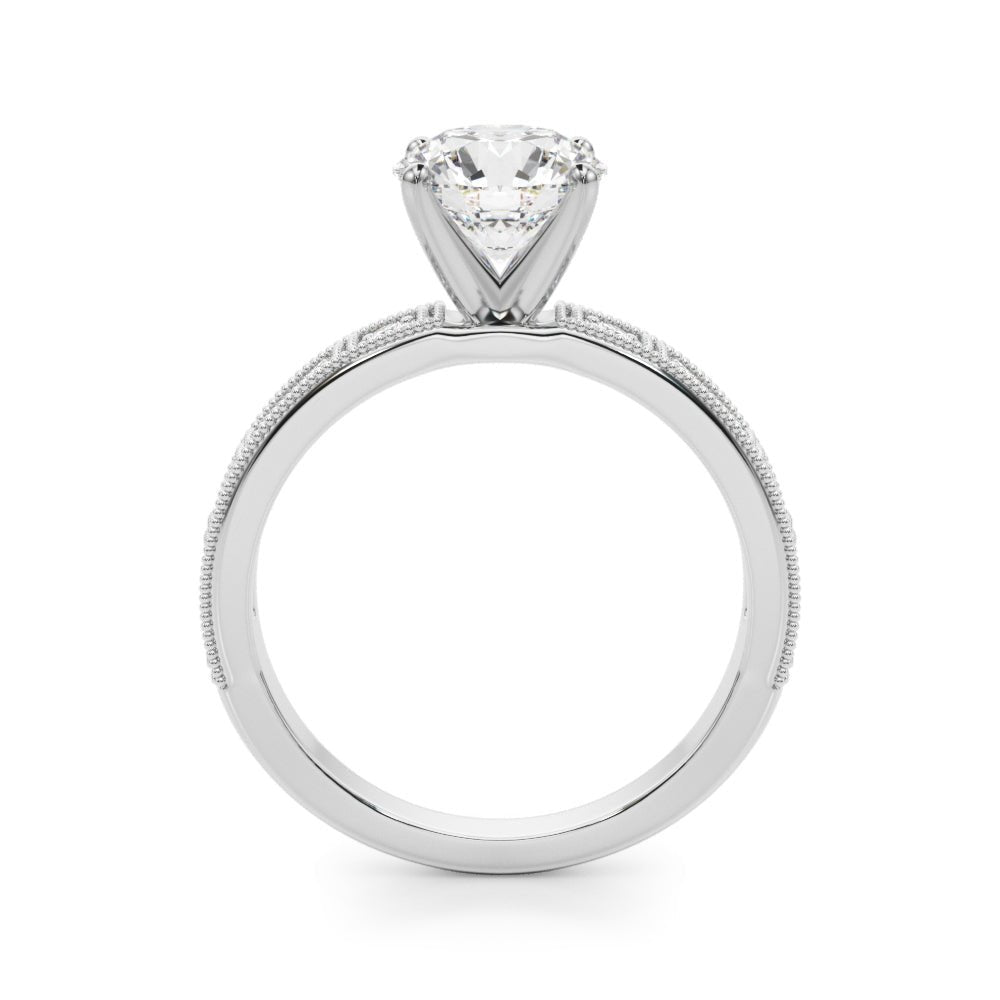 1.00CT 14K Classic Diamond Engagement Ring Accented With Baguette Cut Diamonds - Luxury Rings - Design Jewellers Edmonton