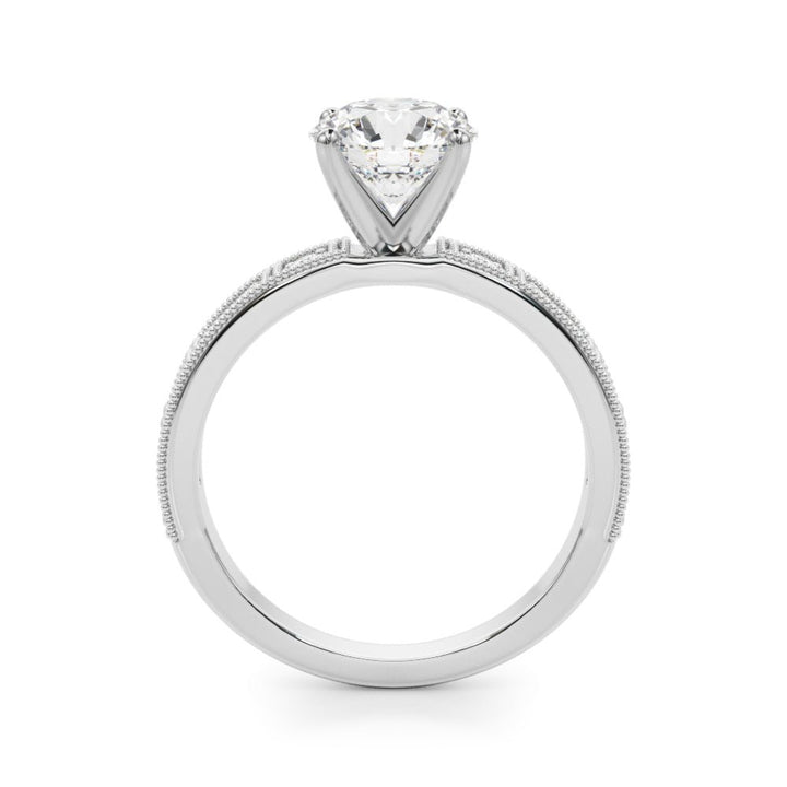 1.00CT 14K Classic Diamond Engagement Ring Accented With Baguette Cut Diamonds - Luxury Rings - Design Jewellers Edmonton