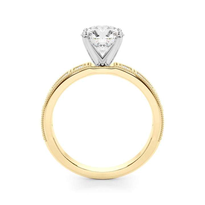 1.00CT 14K Classic Diamond Engagement Ring Accented With Baguette Cut Diamonds - Luxury Rings - Design Jewellers Edmonton