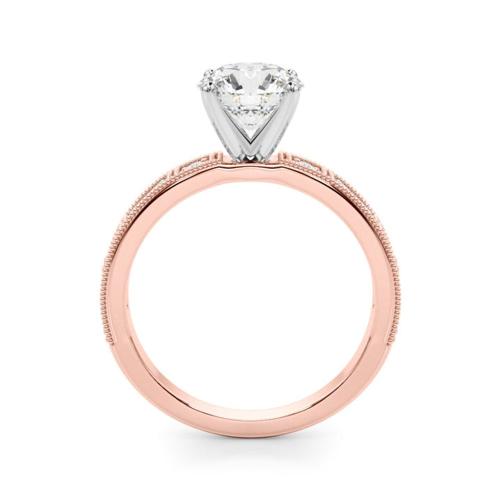 1.00CT 14K Classic Diamond Engagement Ring Accented With Baguette Cut Diamonds - Luxury Rings - Design Jewellers Edmonton