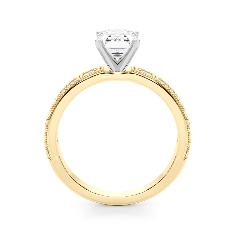 1.00CT 14K Classic Emerald Cut Diamond Engagement Ring Accented With Baguette Cut Diamonds - Luxury Rings - Design Jewellers Edmonton