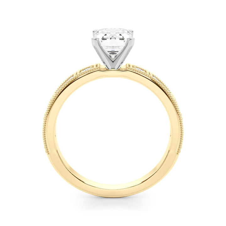 1.00CT 14K Classic Emerald Cut Diamond Engagement Ring Accented With Baguette Cut Diamonds - Luxury Rings - Design Jewellers Edmonton