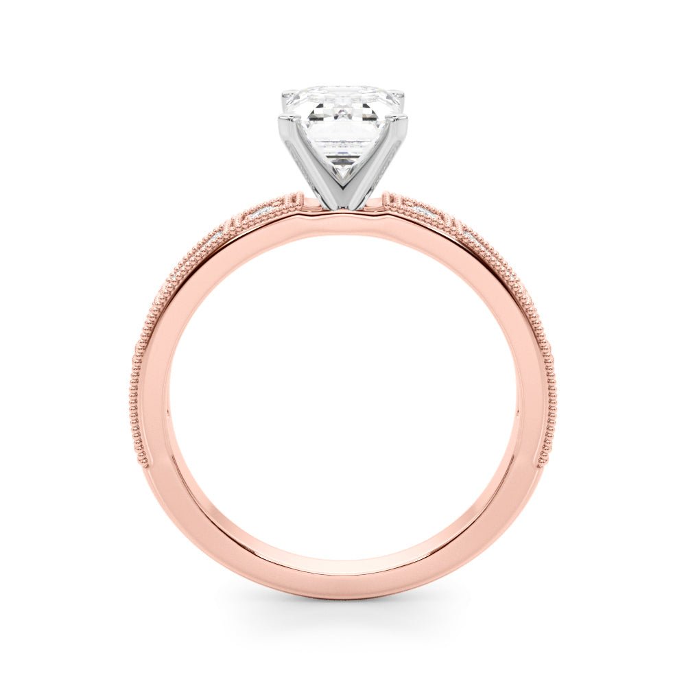 1.00CT 14K Classic Emerald Cut Diamond Engagement Ring Accented With Baguette Cut Diamonds - Luxury Rings - Design Jewellers Edmonton