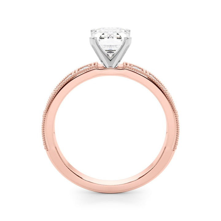 1.00CT 14K Classic Emerald Cut Diamond Engagement Ring Accented With Baguette Cut Diamonds - Luxury Rings - Design Jewellers Edmonton