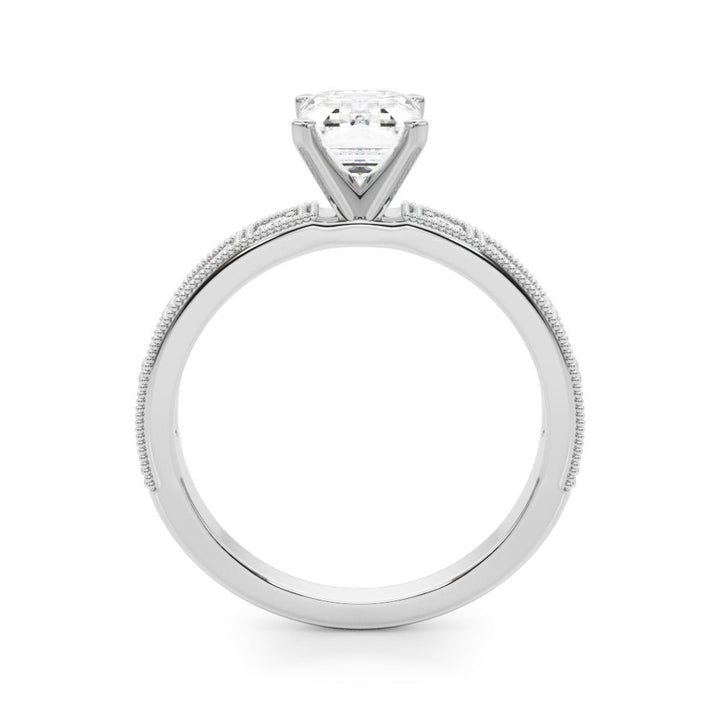 1.00CT 14K Classic Emerald Cut Diamond Engagement Ring Accented With Baguette Cut Diamonds - Luxury Rings - Design Jewellers Edmonton