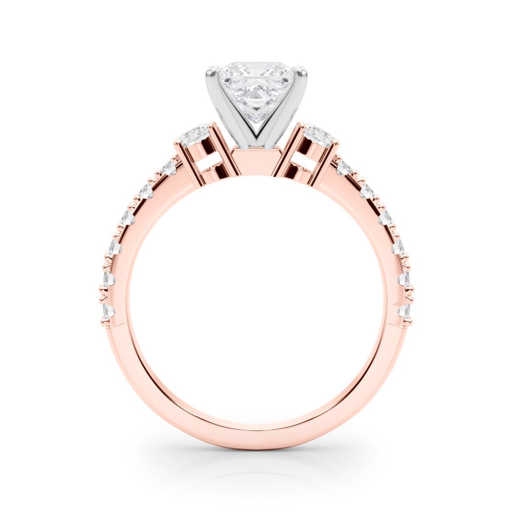 1.00CT 14K Classic Princess Cut Diamond Ring Accented With Additional Diamonds - Luxury Rings - Design Jewellers Edmonton