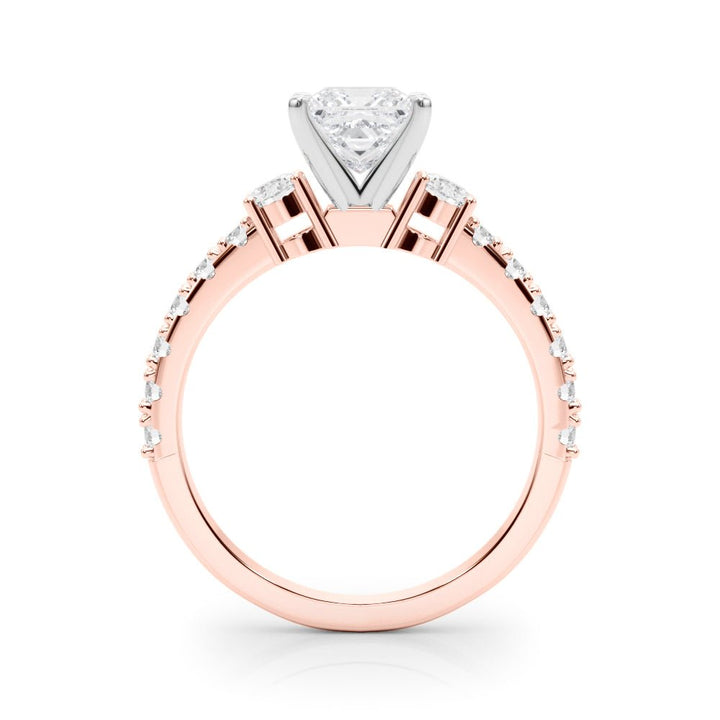 1.00CT 14K Classic Princess Cut Diamond Ring Accented With Additional Diamonds - Luxury Rings - Design Jewellers Edmonton