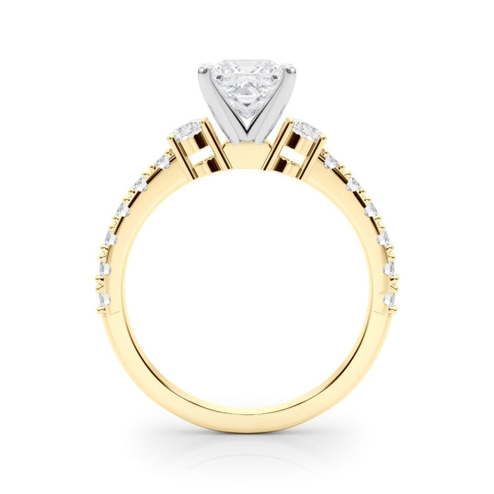 1.00CT 14K Classic Princess Cut Diamond Ring Accented With Additional Diamonds - Luxury Rings - Design Jewellers Edmonton