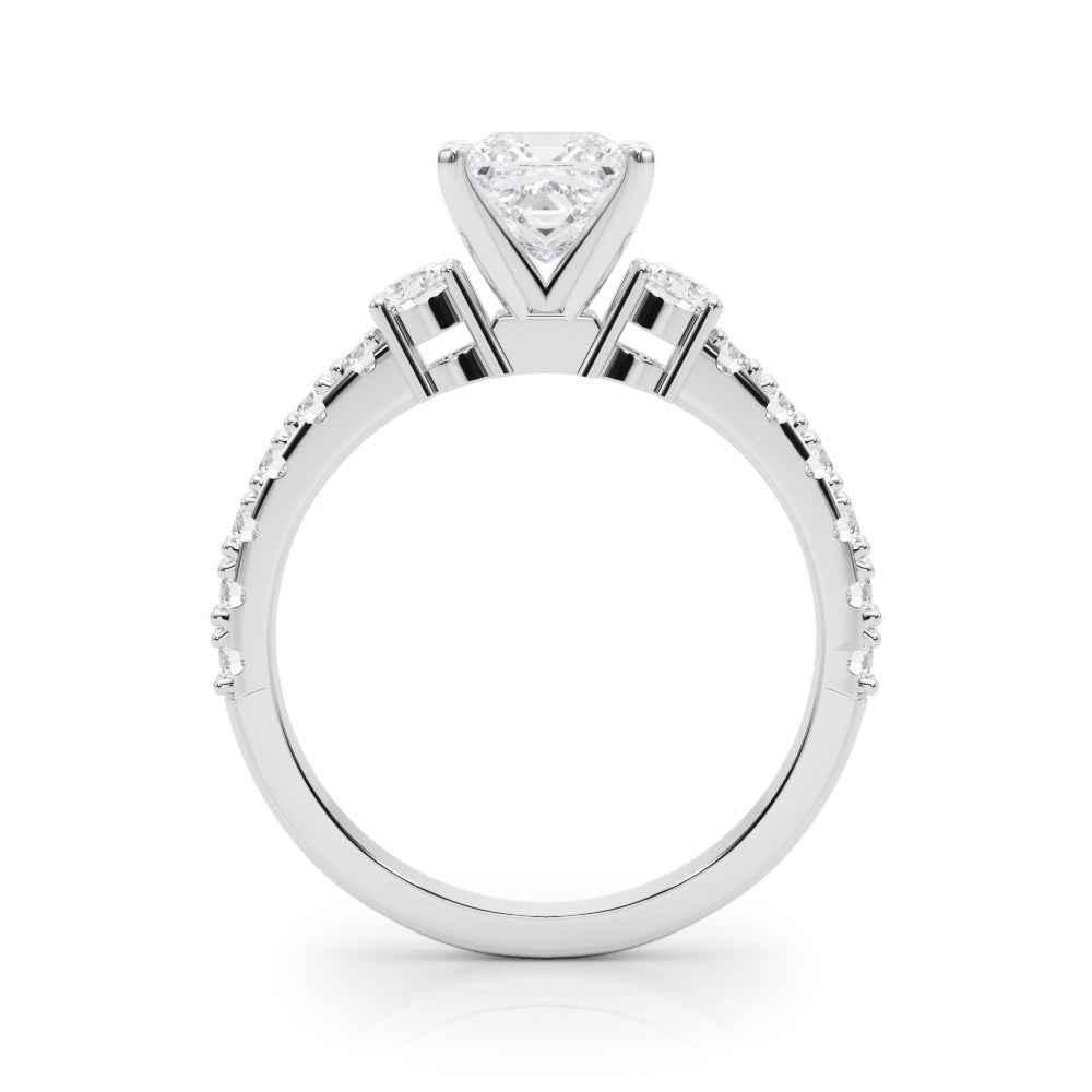 1.00CT 14K Classic Princess Cut Diamond Ring Accented With Additional Diamonds - Luxury Rings - Design Jewellers Edmonton
