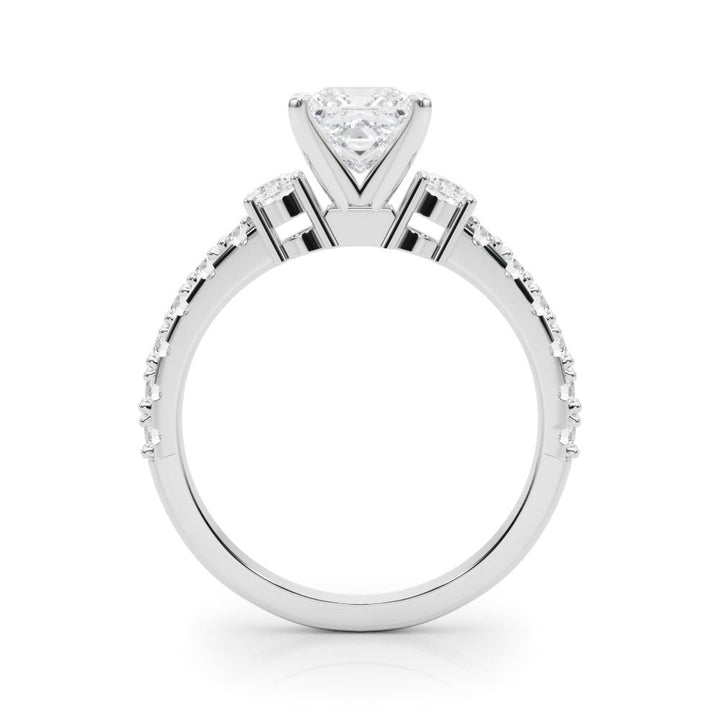 1.00CT 14K Classic Princess Cut Diamond Ring Accented With Additional Diamonds - Luxury Rings - Design Jewellers Edmonton