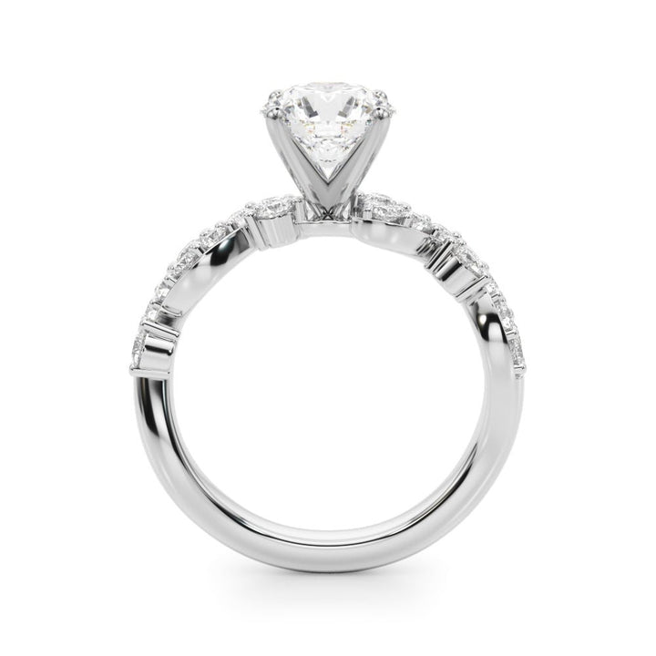 1.00CT 14K Diamond Ring With Fancy Twisted Shoulders With Additional Diamonds - Engagement rings - Design Jewellers Edmonton