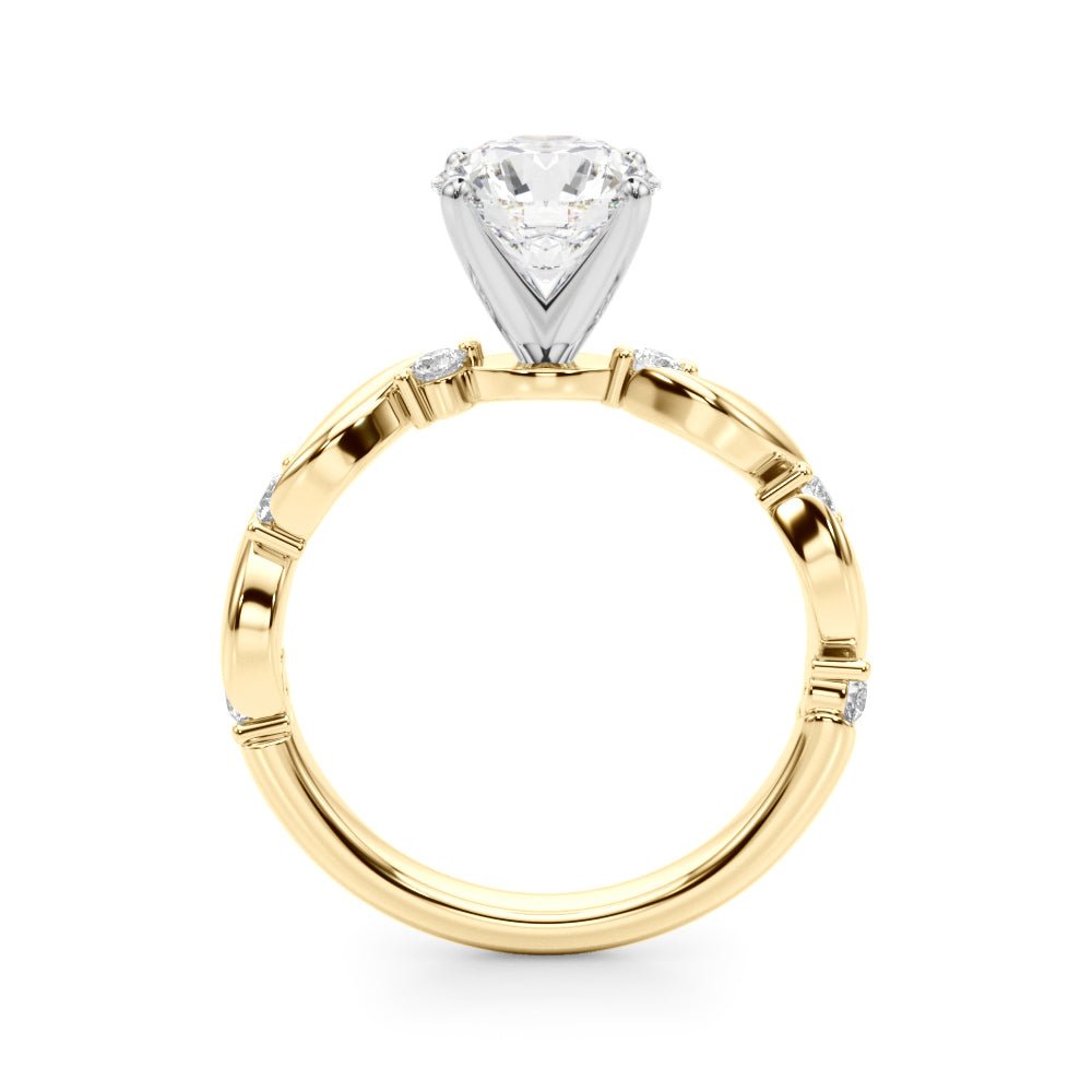 1.00CT 14K Diamond Ring With Twisted Shoulders - Engagement rings - Design Jewellers Edmonton