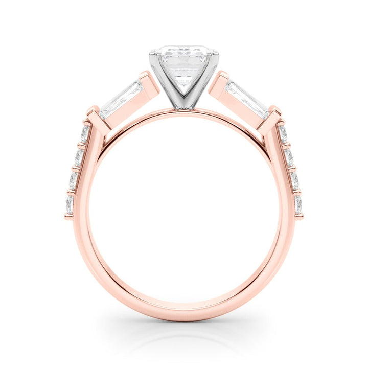 1.00CT 14K Emerald Cut Diamond Design With Baguette Diamonds - Engagement rings - Design Jewellers Edmonton